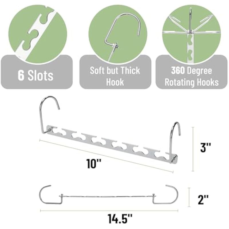 Hoodie Hangers | Rotatable Closet Organizer with 8-Storage Capacity for Hoodies image number 2