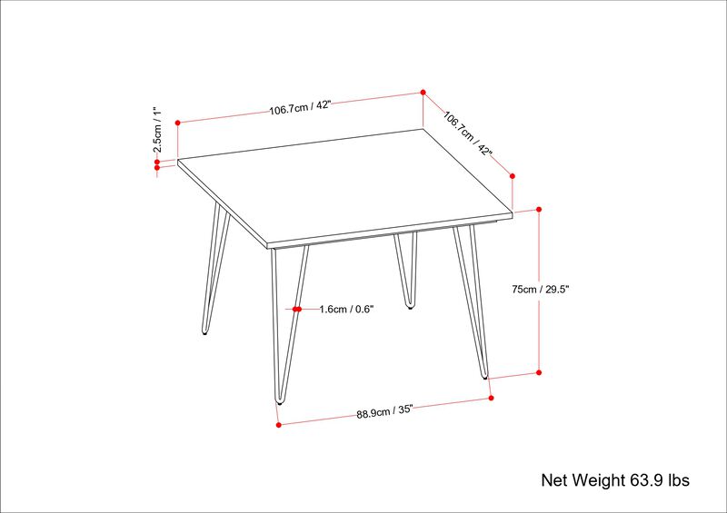 Simpli Home Hayley / Hunter 5-Piece Dining Set image number 9