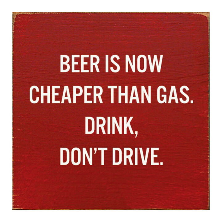 Funny Beer Quote Wooden Sign for Home Bar Man Cave Wall Decor