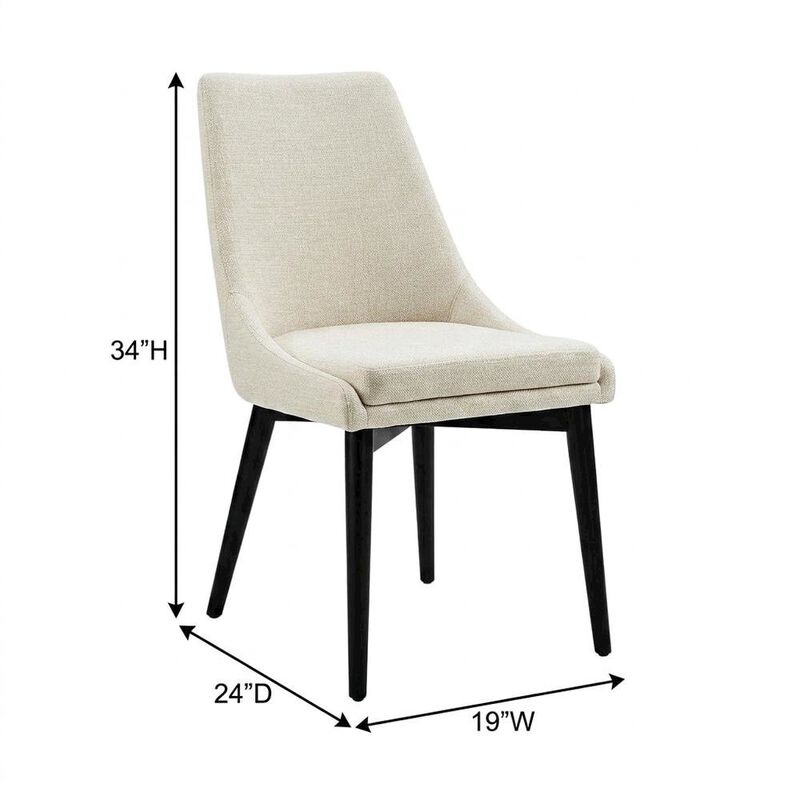 Fabric-Upholstered Dining Chair with Cushioned Seat, Orange image number 2