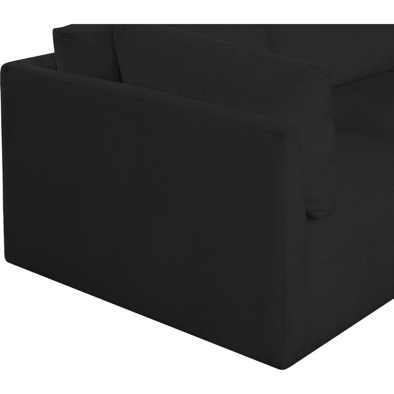 Meridian Furniture Ease Black Polyester Fabric Modular Sofa