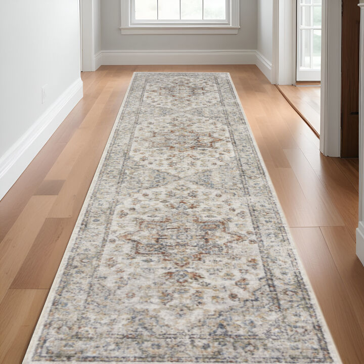 HomeRoots Oriental Washable Runner Rug