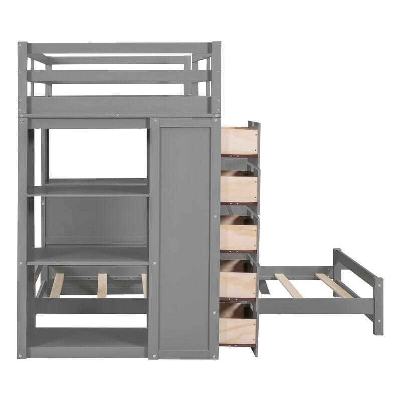 Merax Bunk Bed with LED Light