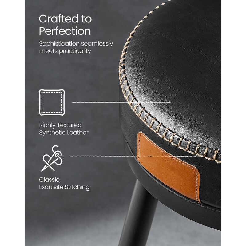 Comfortable Bar Stools Set of 2 for Dining Room or Counter Seating