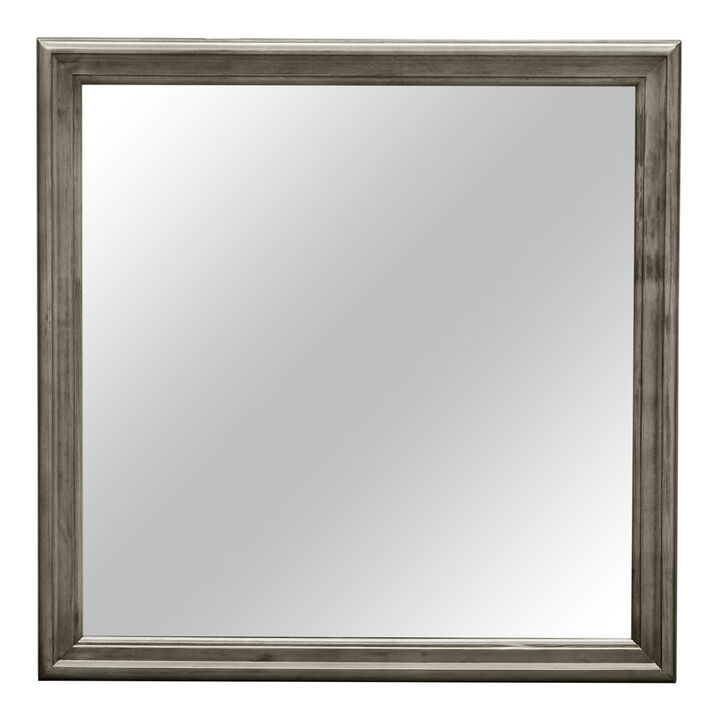 38 in. x 38 in. Classic Square Wood Framed Dresser Mirror