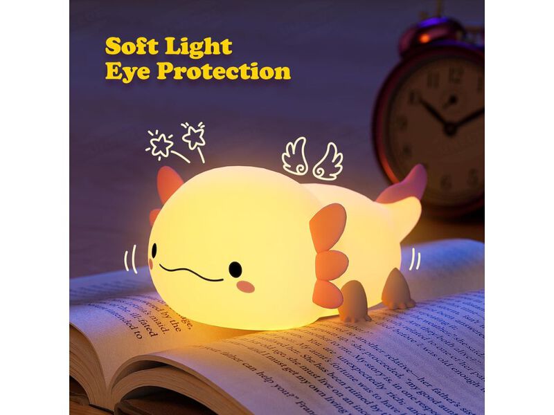 Kids Animal Silicone Night Light Rechargeable Bedside Lamp Cute Decor Gift image number 1