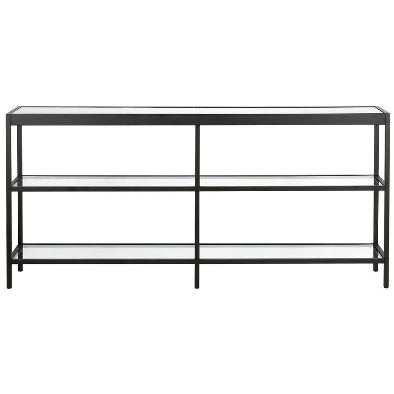 Hudson&Canal Alexis 64'' Wide Rectangular Console Table in Blackened Bronze