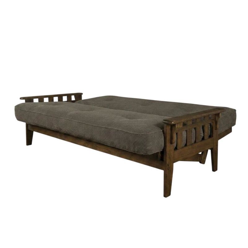 Tucson Frame-Rustic Walnut Finish-Marmont Thunder Mattress image number 3