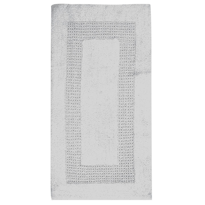 Perthshire Platinum Collection Beautiful Cotton Bath Rug Features Classic Racetrack Design Rug 17" X 24" Ivory