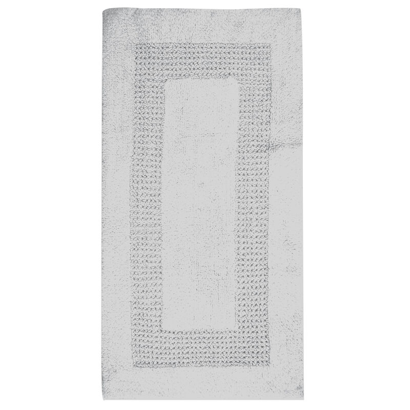 Extremely Absorbent Cotton Bath Rug 24" x 40" White by Perthshire Platinum Collection