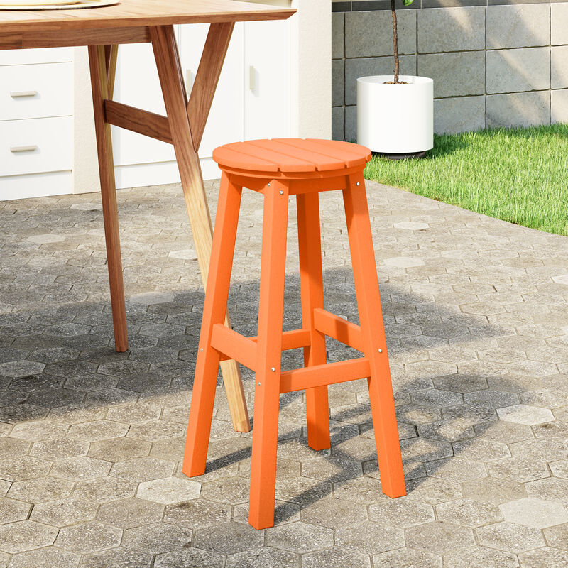 WestinTrends 29" HDPE Outdoor Patio Round Bar Stool image number 1