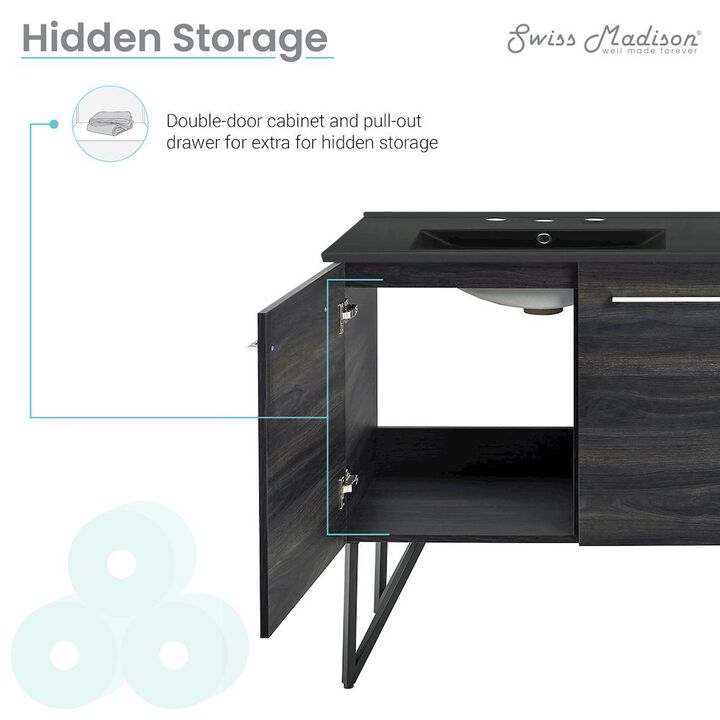 60 in. Double Basin Bathroom Vanity, 3-Hole Artificial&nbsp;Stone Sink Top