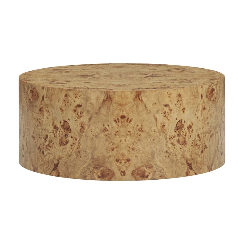 Fig Natural Burl Drum Coffee Table image number 1