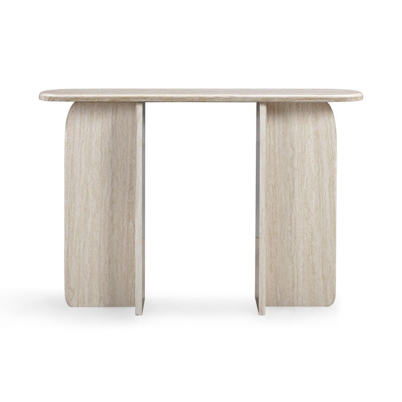 Tov Furniture Clementine Faux Travertine Console Table image number 2