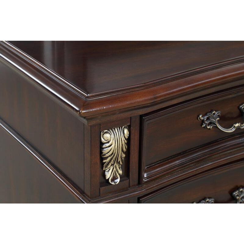 New Classic Furniture Furniture Maximus Solid Wood Dresser in Madeira Brown