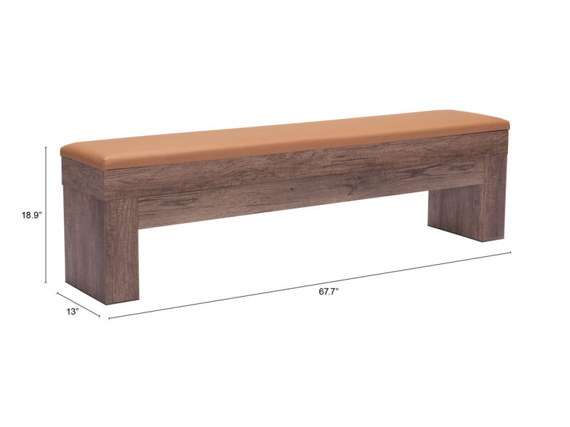 Bonker Storage Bench (Set of 2) Brown