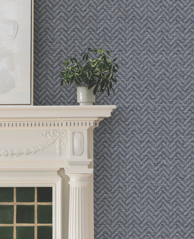 Regent Navy Wallpaper (Double Roll) image number 4