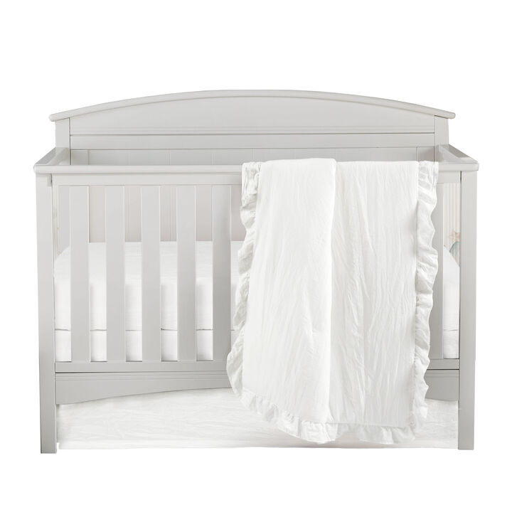 Reyna Embellished Soft Baby/Toddler White 3Pc Bedding Set