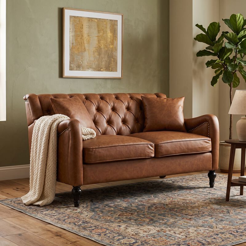 Nulin PU Leather Loveseat Sofa image number 3
