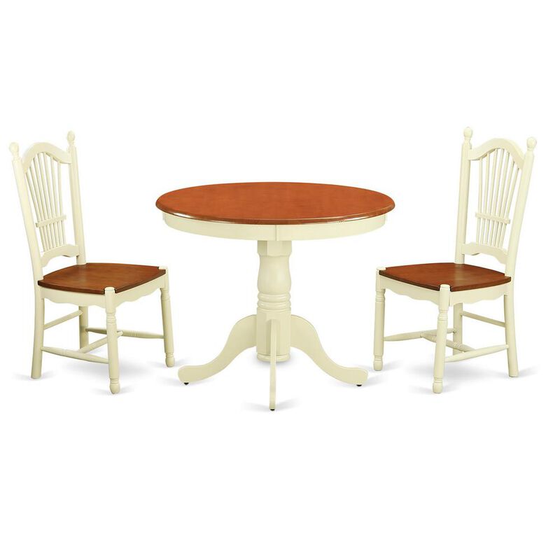 3 Pc Kitchen Table set-Kitchen Table and 2 Kitchen Dining Chairs