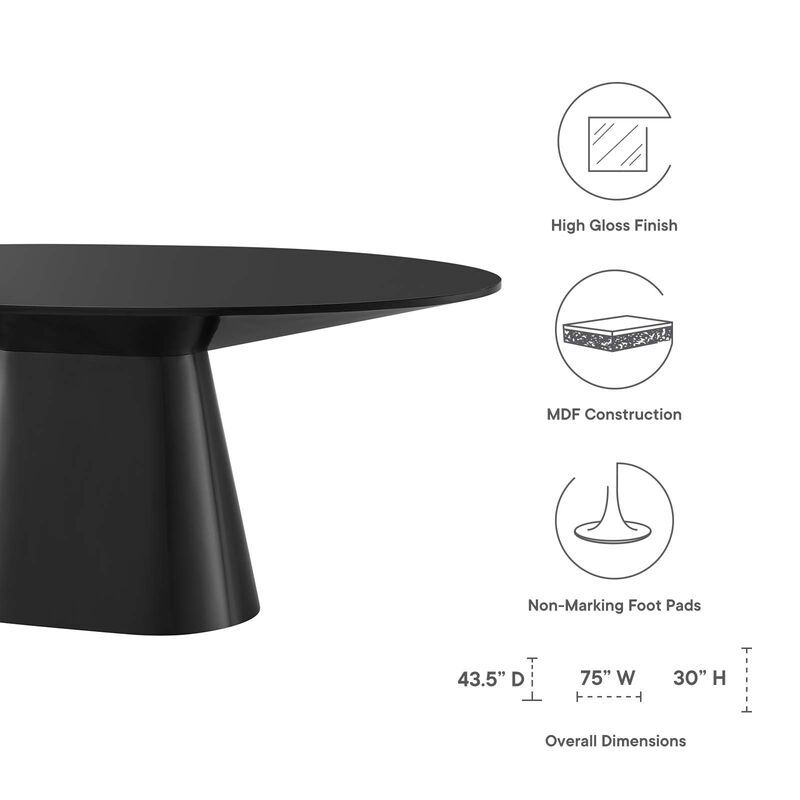 Modway - Provision 47" Round Dining Table Black
