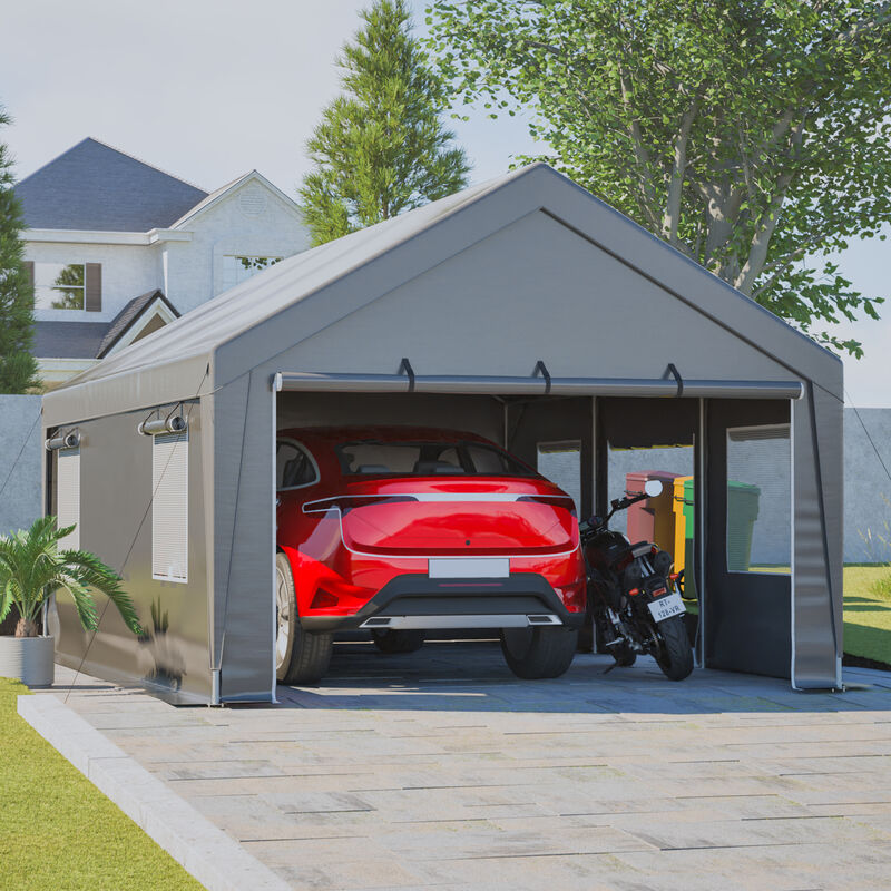 13'x20' Canopy with 2 Roll-Up Doors image number 1