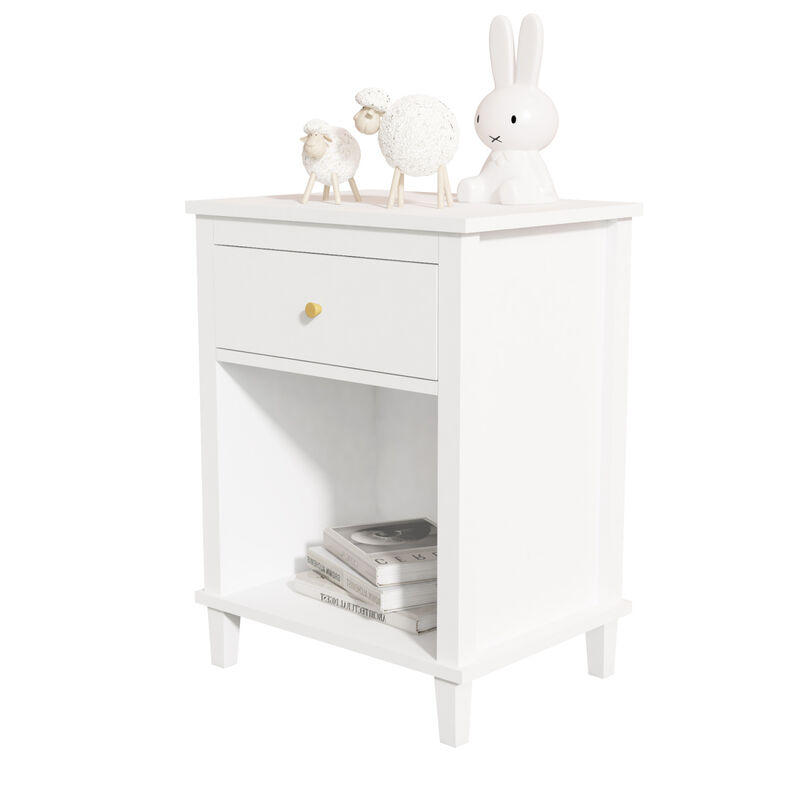 Streamdale Wooden Nightstand With One Drawer One Shelf For Kids, Adults image number 2