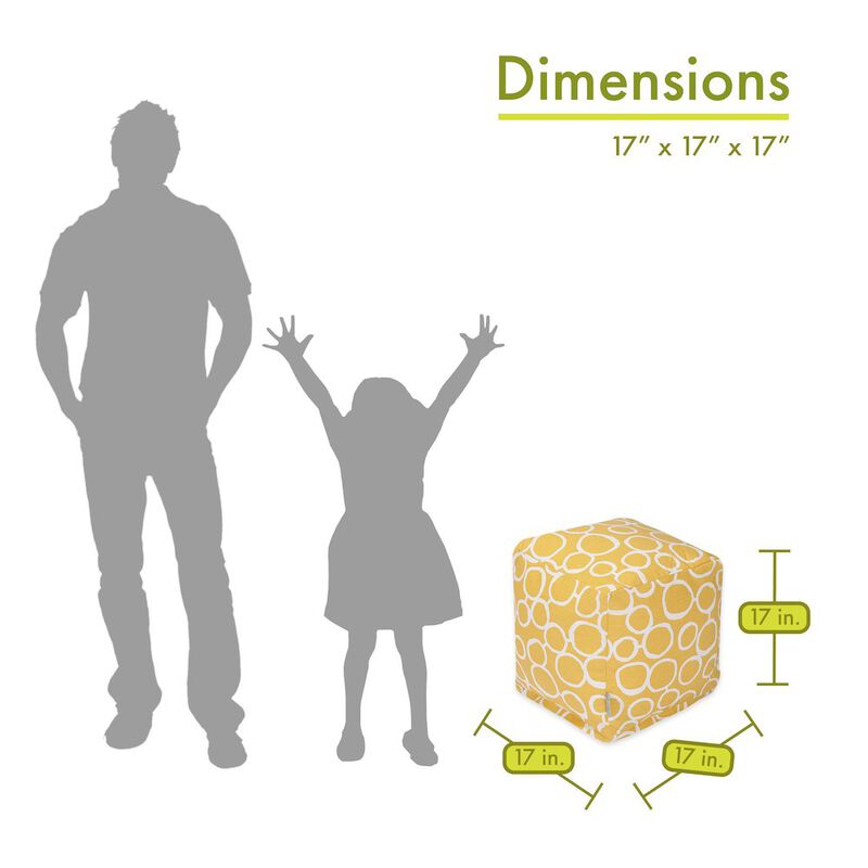 Majestic Home Goods Cube Pouf Fusion Yellow