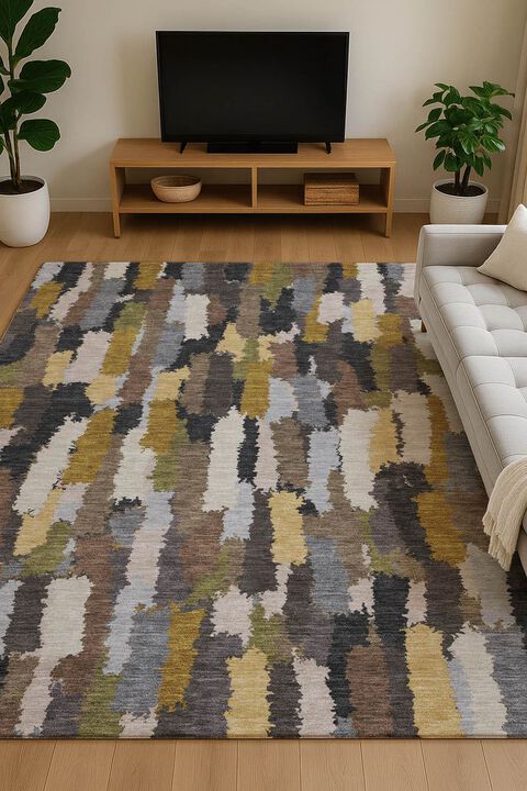 Kenner KN6 Black 1'8" x 2'6" Rug