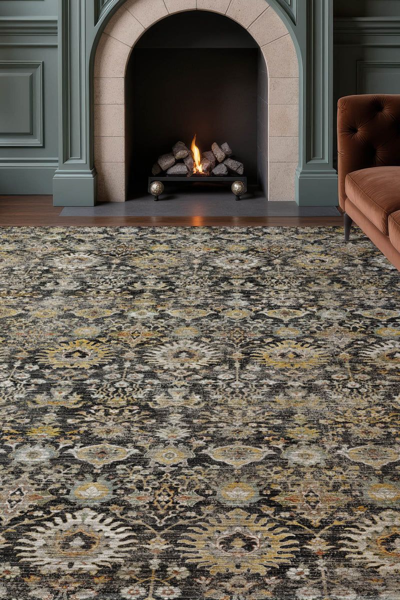 Aristo AR9 Black 9' x 12' Rug image number 1