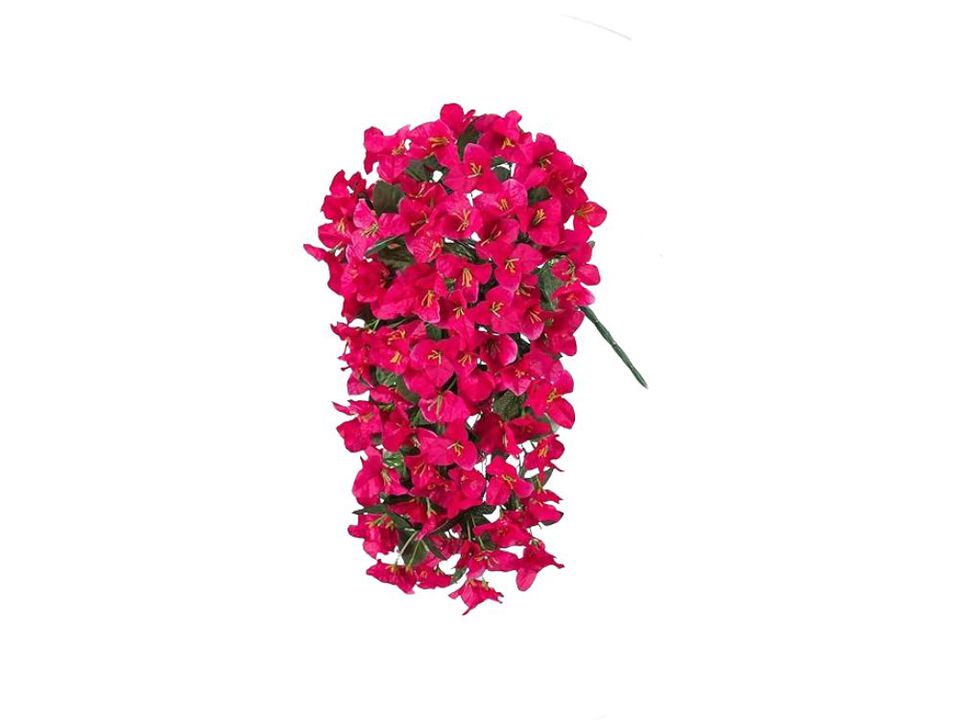4 Piece Rose Red Artificial Hanging Bougainvillea Flowers UV Resistant Outdoor