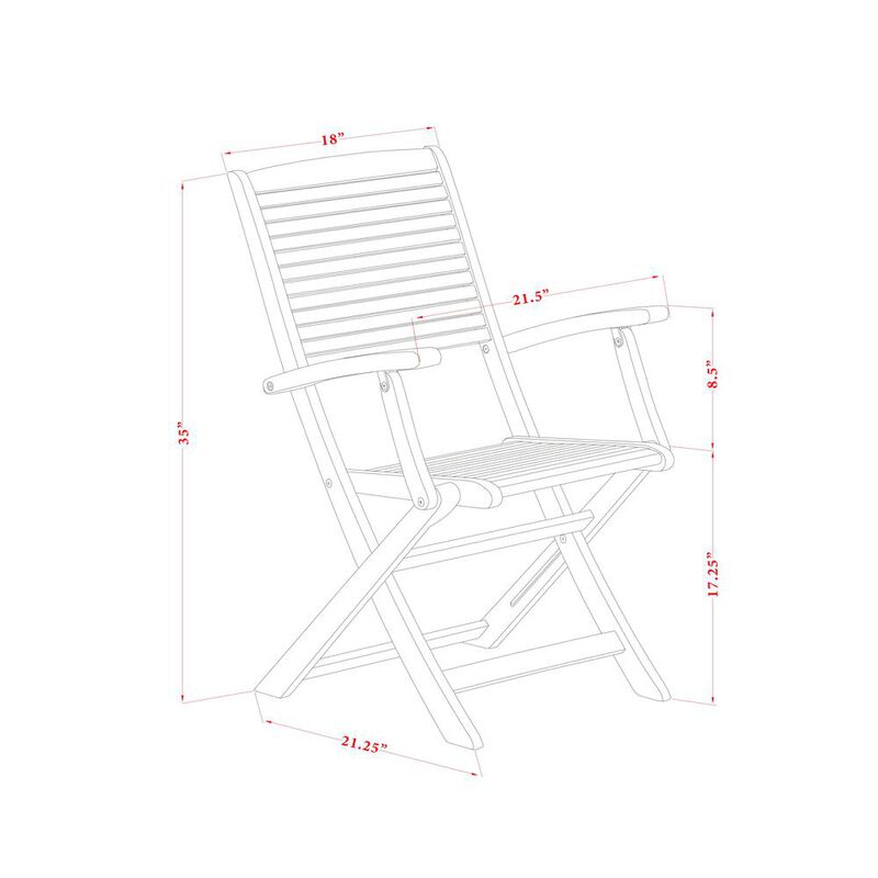 3 Piece Patio Bistro Set Contains a Square Acacia Coffee Table