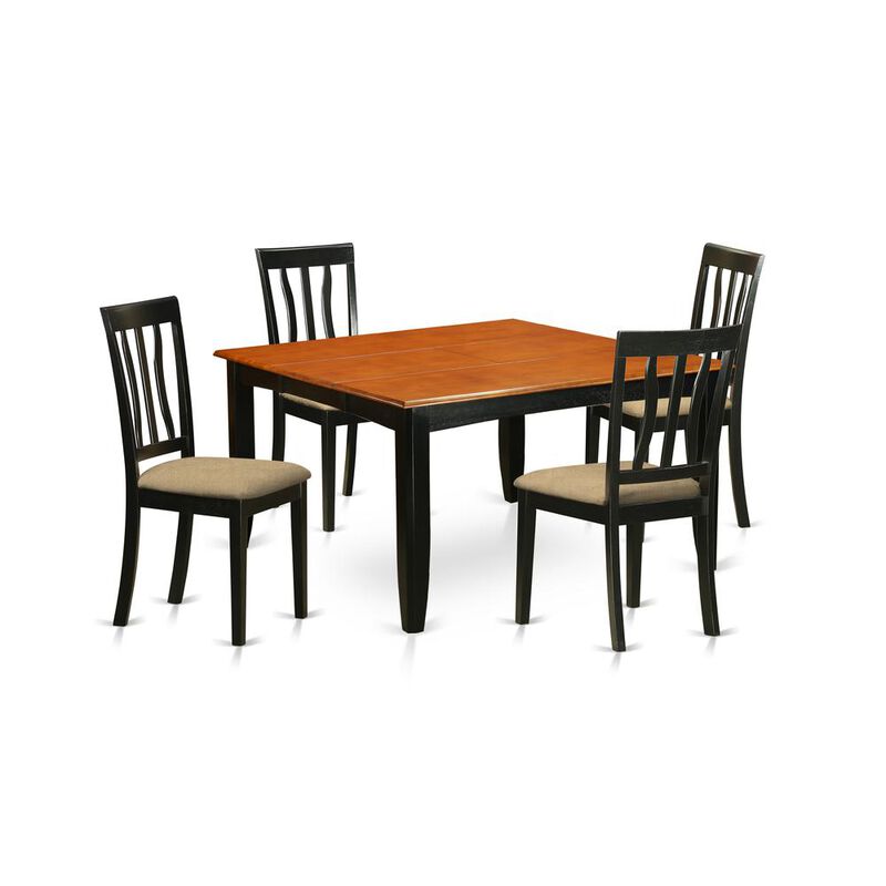 5 PC Kitchen Table set-Dining Table and 4 Wood Dining Chairs