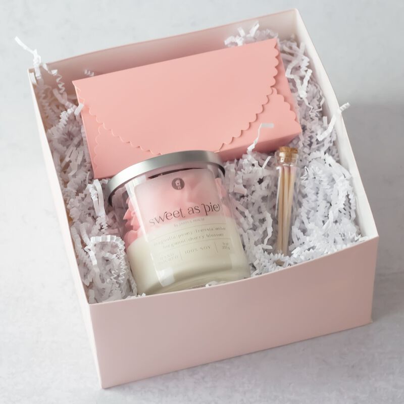 Sweet as Pie Floral Dessert Candle Gift Set – Magnolia Peony Candle + Matching Melts