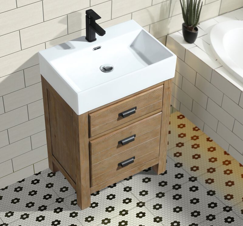 Ava 24" Bathroom Vanity Weathered image number 6