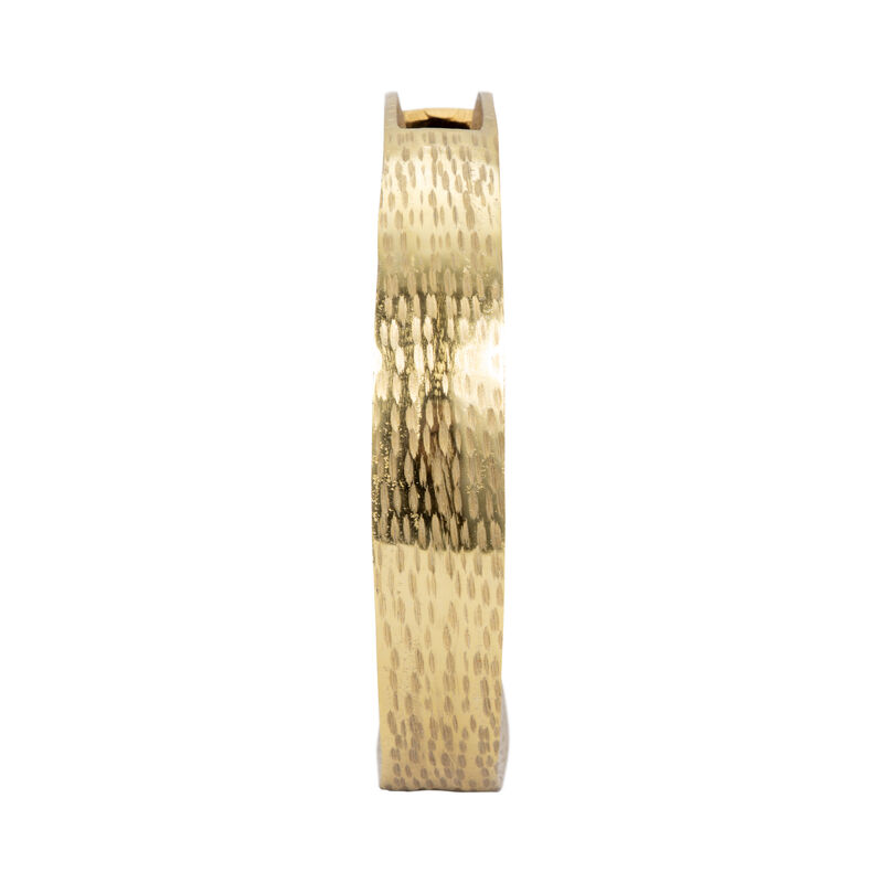 Metal Round Open Cut Out Vase image number 3