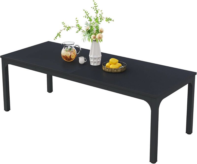 ShipItFurniture Black 78" Rectangular Dining Table, Seats 6&ndash;8 image number 6