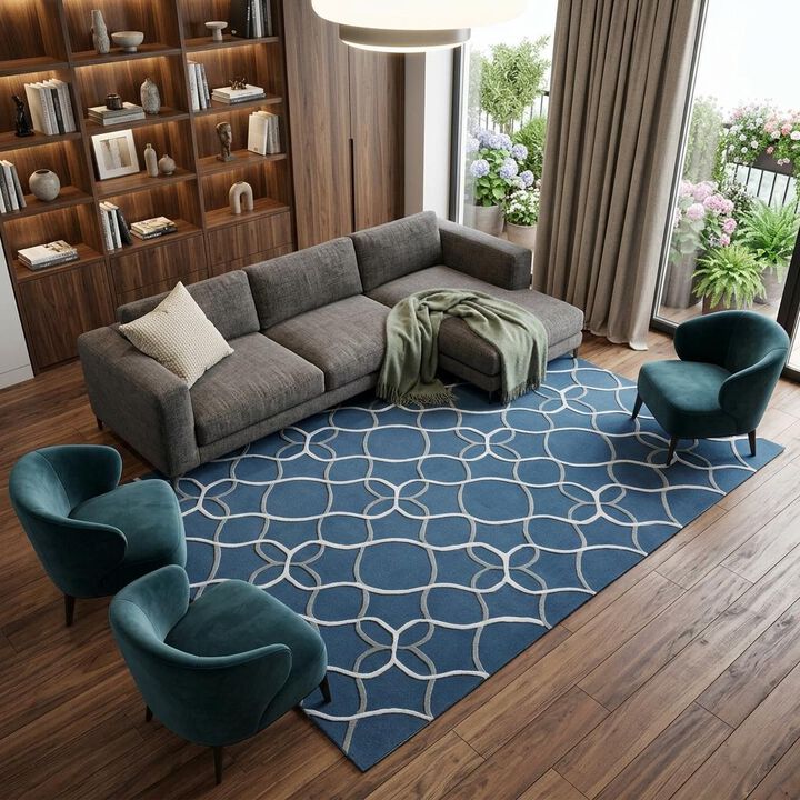 HomeRoots Abstract Area Rug