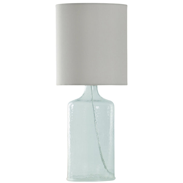 Seeded Glass White Table Lamp (Set of 2)