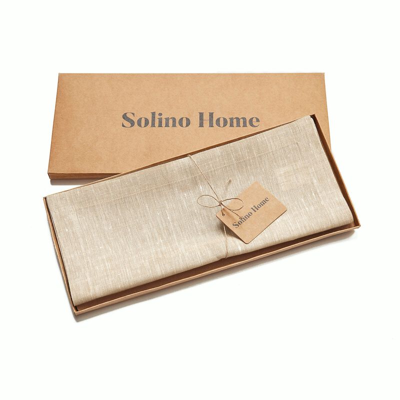 Solino Home 100% Pure Linen Table Runner - Athena