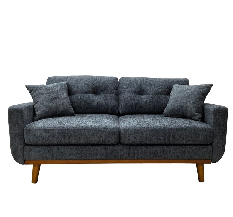 Samzum Mid-Century Modern Upholstered Tufted Loveseat