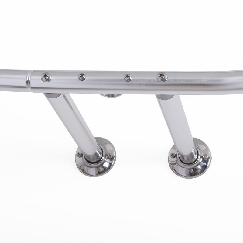 Utopia Alley Rustproof Aluminum Hoop Shower Rod With Ceiling Support for Clawfoot Tub, 58.3 Inch Size by 24 Inch image number 3
