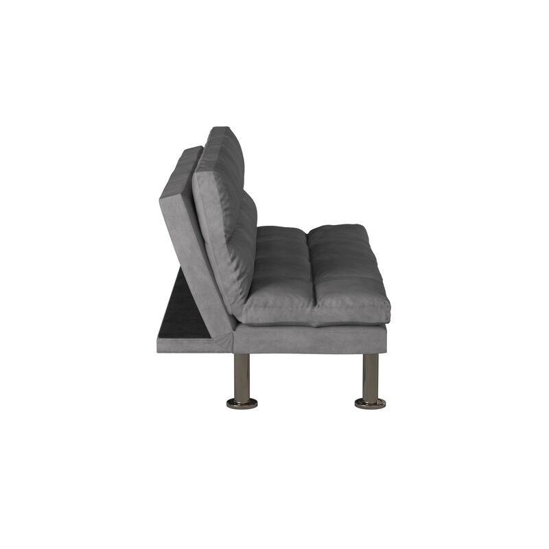 Saratoga Gray Futon Sofa With Contemporary Style image number 4