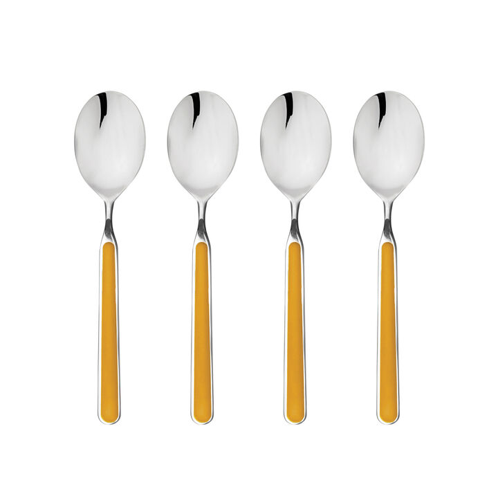 Fantasia 4-Piece American Coffee Spoon Set in Mustard