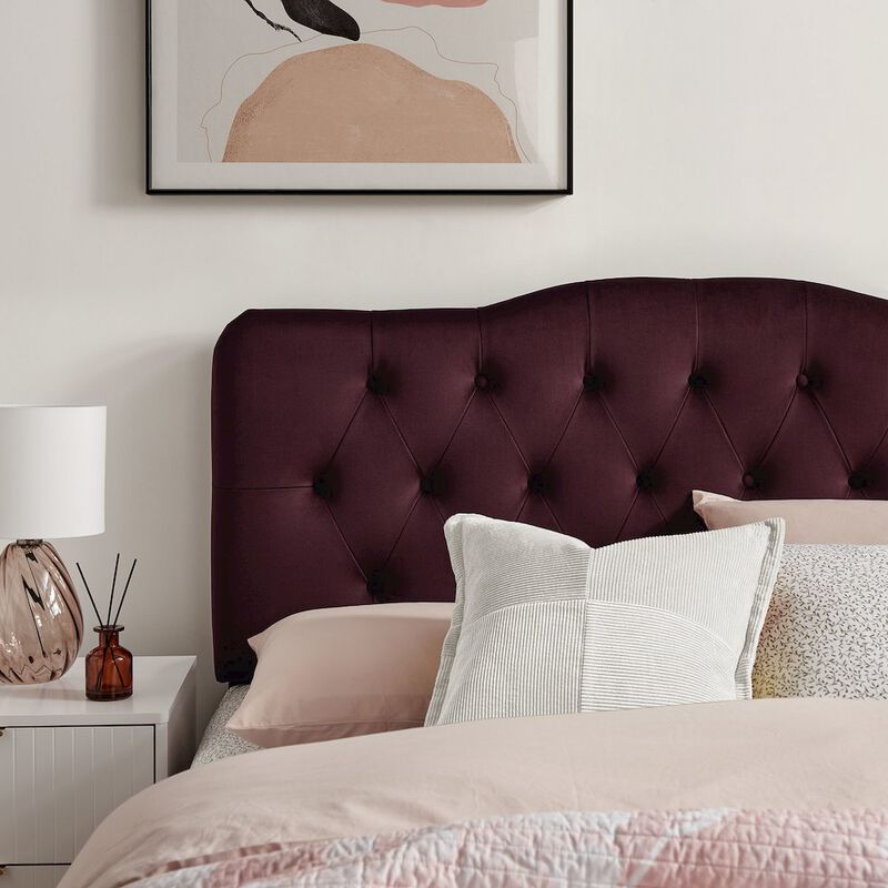 Annabel Stain-Resistant Performance Velvet Full Headboard image number 7