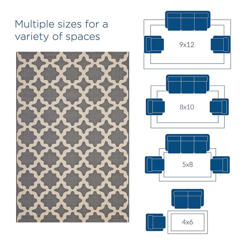 Cerelia Moroccan Trellis 9x12 Indoor and Outdoor Area Rug image number 5