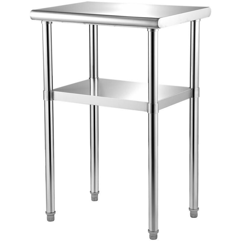 VEVOR Stainless Steel Work Prep Table Commercial Food Prep Table 24x18x36in image number 0