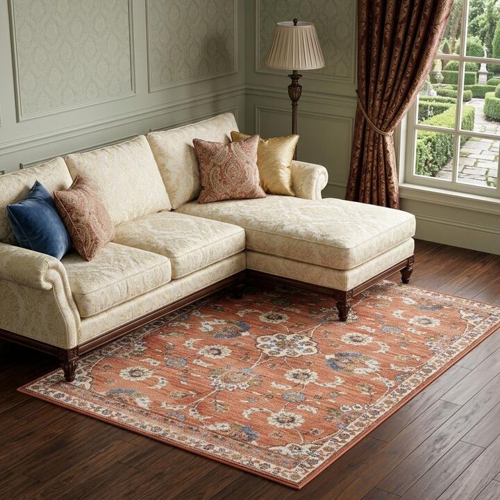 HomeRoots Floral Area Rug
