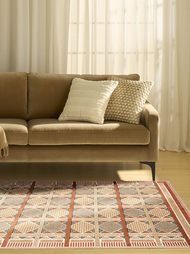 Nordic NRC06 Rust/Multicolor 5' x 7' Rug