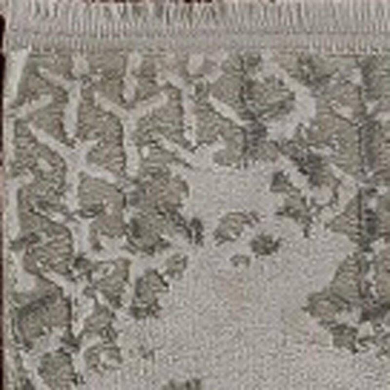 HomeRoots Abstract Distressed Area Rug With Fringe image number 2